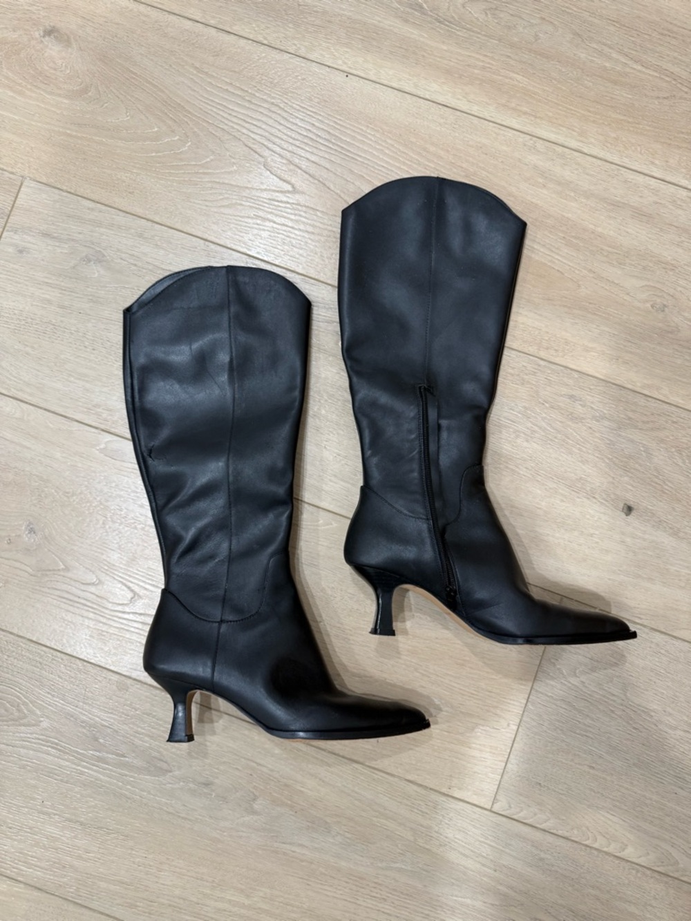 Dolce Vita Black Mid-Calf Heeled Boots